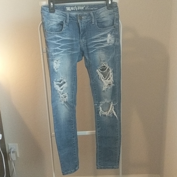 Machine Denim - Distressed skinny jeans